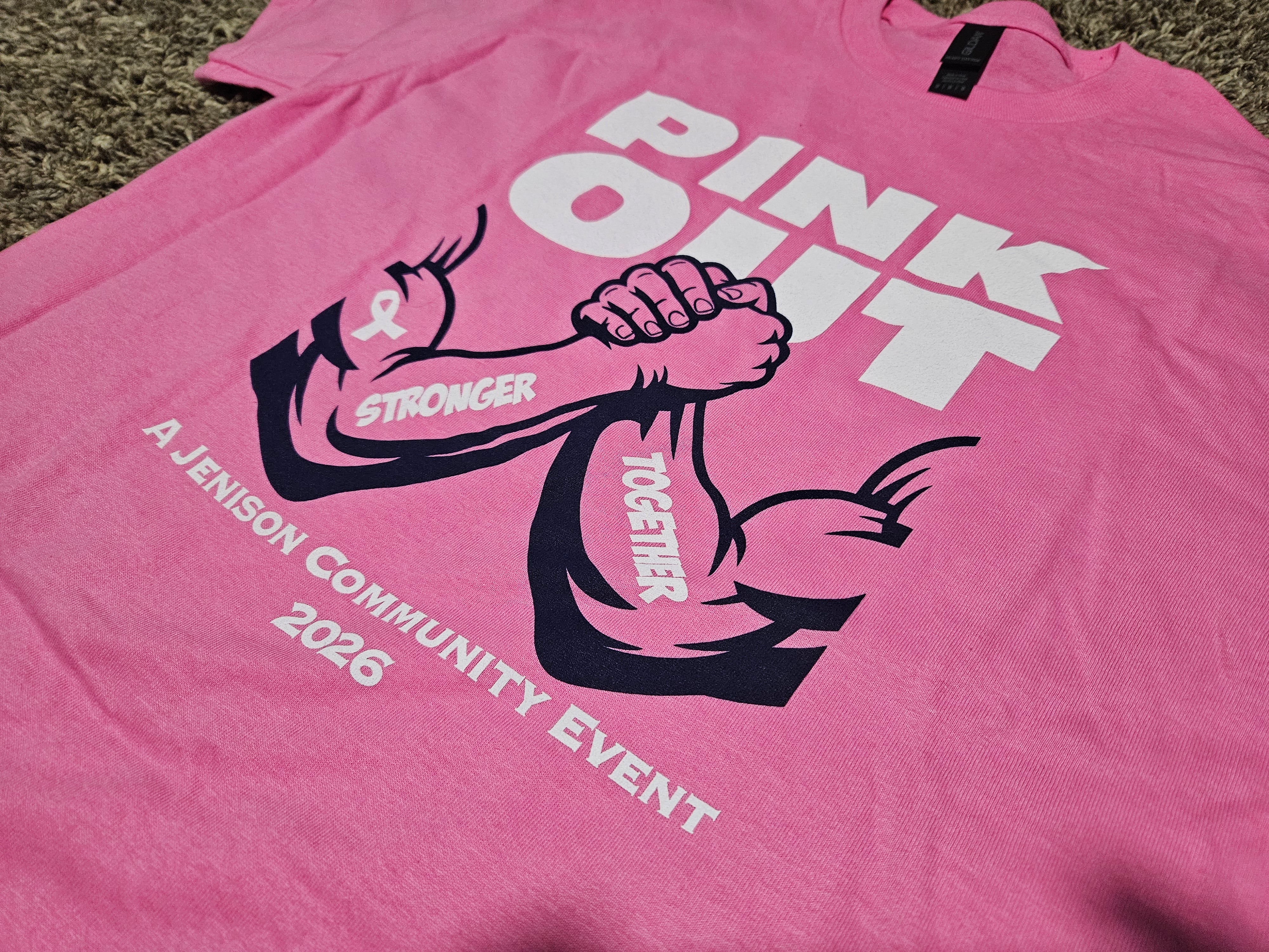 Jenison Pink Out 26 - Adult T Shirt