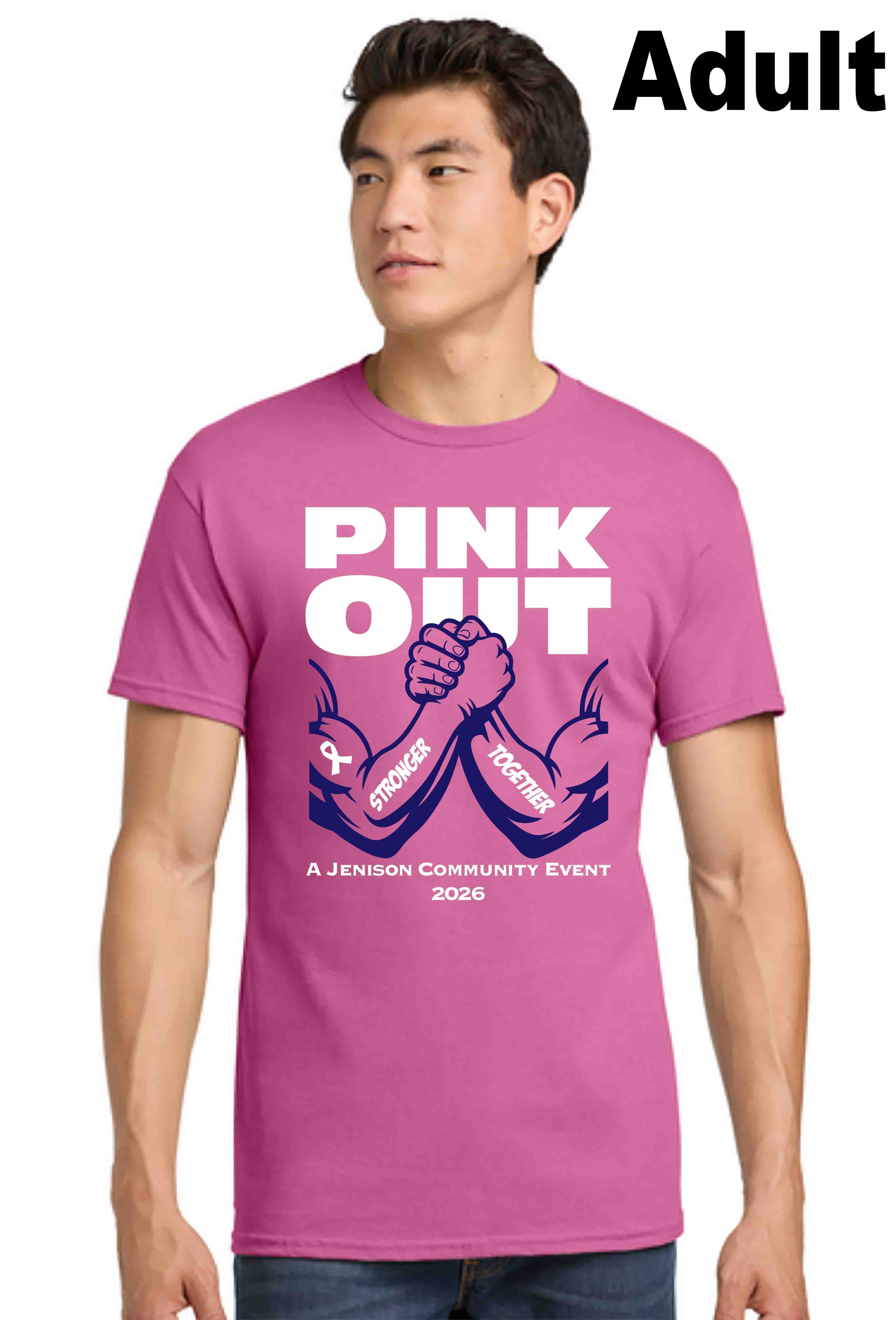 Jenison Pink Out 26 - Adult T Shirt